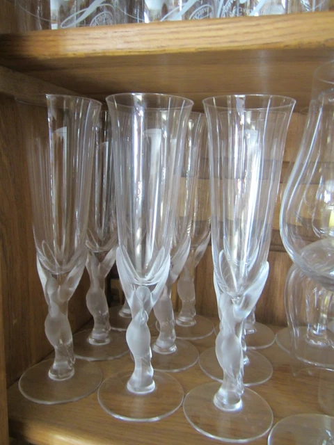 Anciennes 6 Verres A Eau Vin Verre Souffle Modele Balon Gondole Baccarat 1906