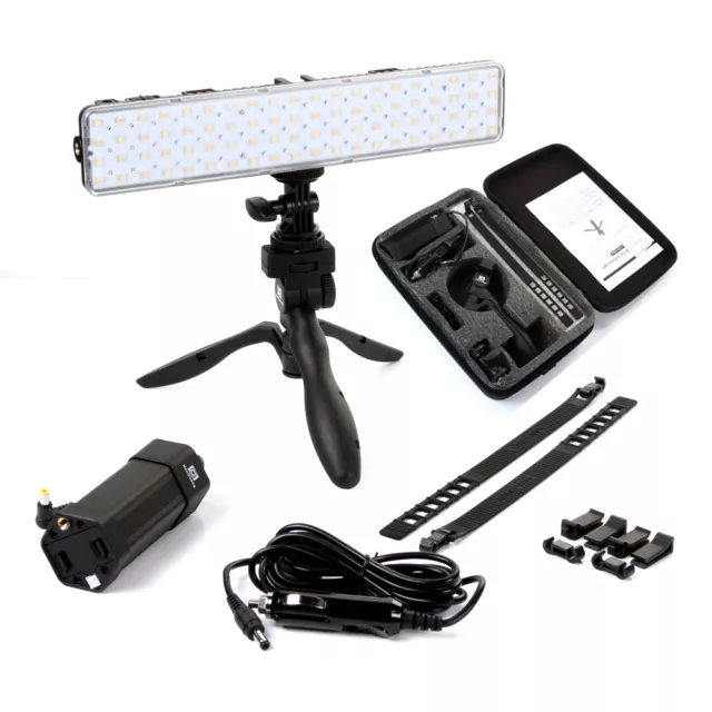 CN-T80C 8W 80 LED Car DSLR Camera Video Light &Tripod&Battery Grip&Charger Kit