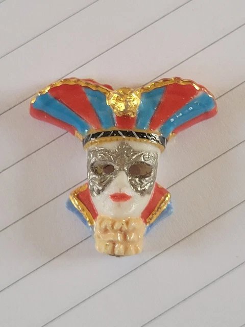 Fève De Galette Des Rois – Masque Vénitien De Carnaval – Porcelaine Brillante