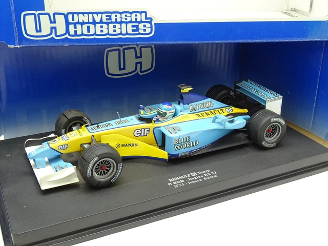 Voitures Formule 1 miniatures bleus Universal Hobbies