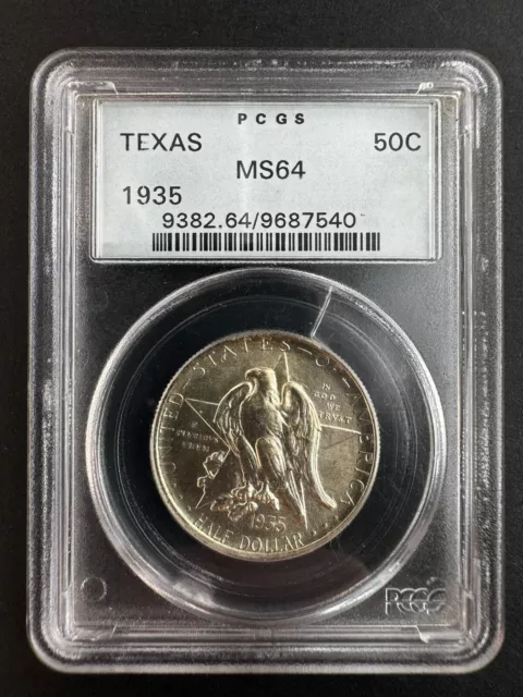 1935 Texas PCGS MS64 50c ~ Slightly Toned ~ Commemorative Silver Half Dollar