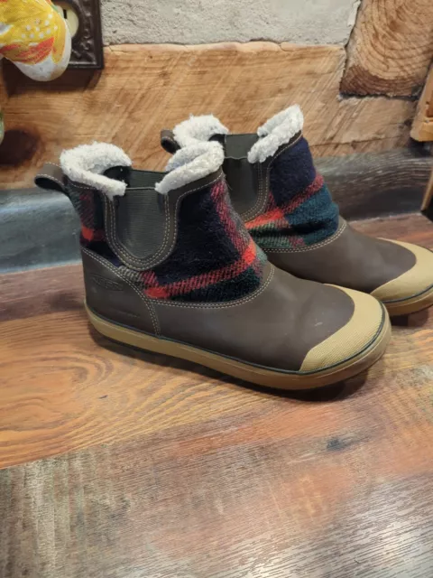 KEEN Elsa Chelsea Waterproof Winter  Plaid Fleece Lined Insulated Womens 7