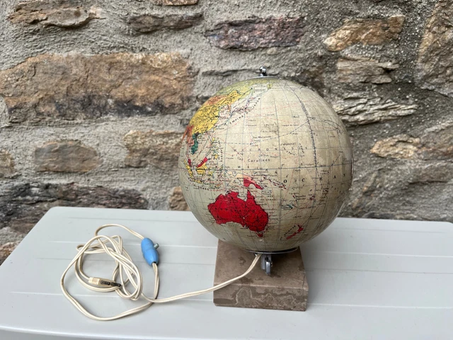 Lampe globe terrestre lumineux mappemonde grange batelière france