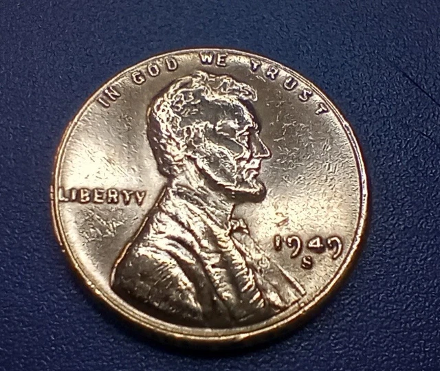 1949 S Wheat Cent issued from San Francisco  mint. ACTUAL COIN, NO RESERVE 3515