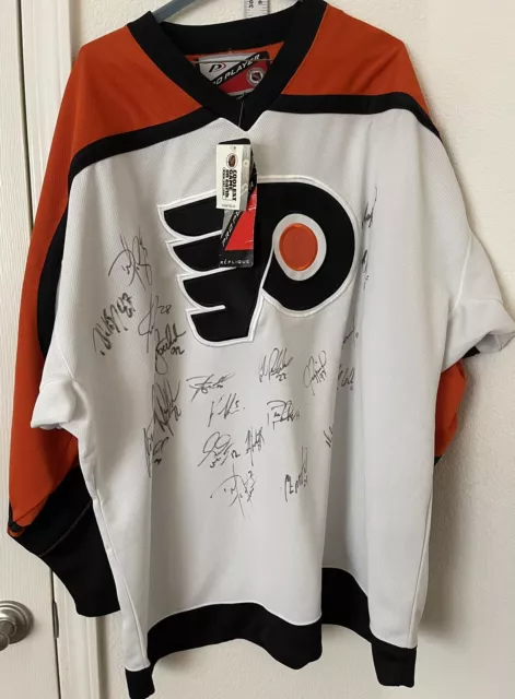 New Vintage Early 2000 Philadelphia Flyers Multi Signed Autographed Jersey Sz XL