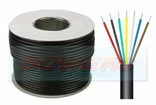 30M METRE ROLL 11A THIN WALL 7 CORE CABLE WIRE 7x 16/0.20 0.5mm² TOWING TRAILER