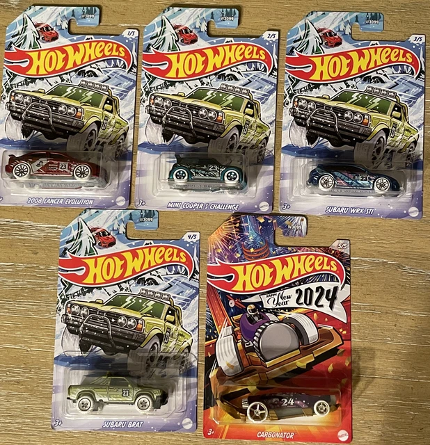 2023 HOT WHEELS Winter Series Complete 5 Car Set 2024 Happy New Year