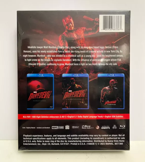 Daredevil: The Complete Series Season _1-3_(Blu-ray) TV-Series New 2