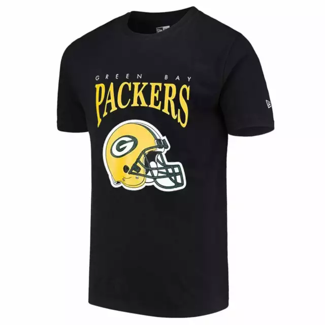 NEW Green Bay Packers NFL Helmet Arch T-Shirt Black By New Era