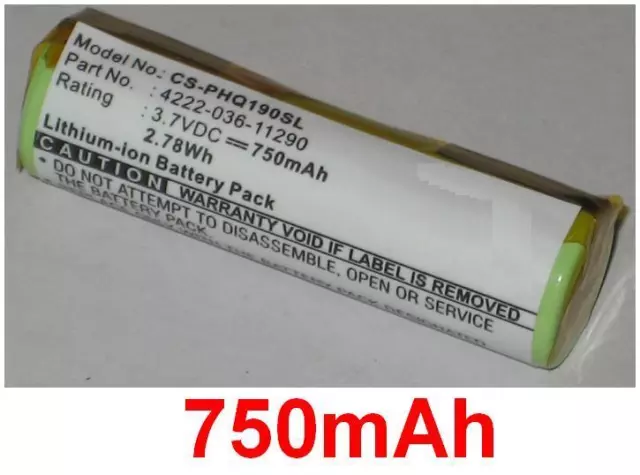 Batterie 750mAh type 4222-036-11290 Pour Philips Norelco  HQ9190/20 HQ9190/99