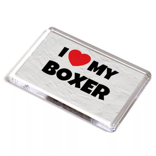 FRIDGE MAGNET - I Love My Boxer - Pet Dog Breed Gift