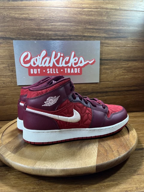 Size 7 (GS) - Jordan 1 SE Mid Red Quilted