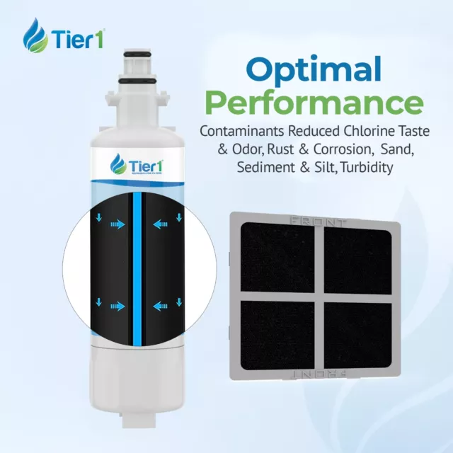 Fits LG LT700P & LT120F Comparable Tier1 Fridge Water & Air Filter Comb 3