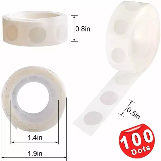 Adhesive Dots Tape Glue Sticky 100 DIY Balloon Sticker Decorations Double Sided 2