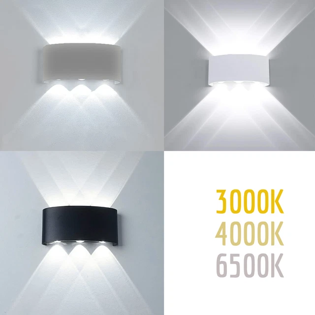 applique led da esterno doppia luce ip65 a parete muro 16W lampada plafoniera