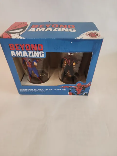 Marvel Beyond Amazing Spiderman and Venom Glassware Set Pack Of 2