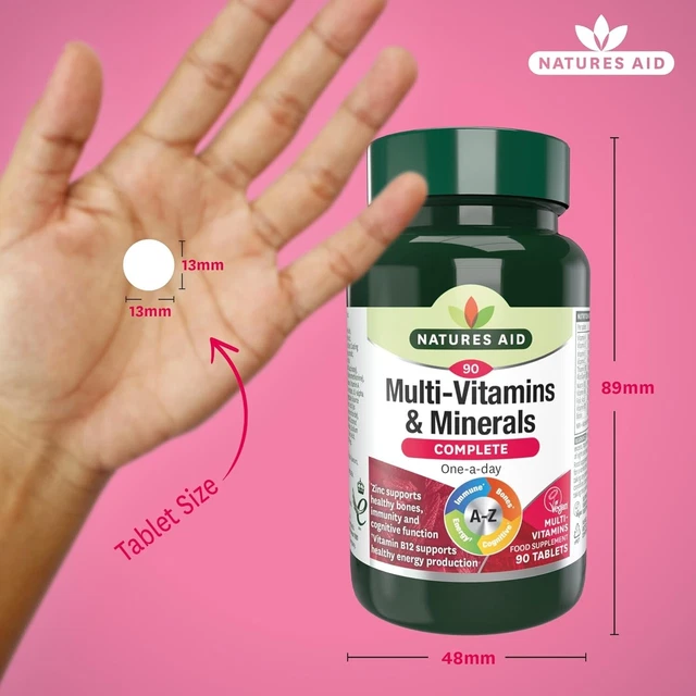 NATURES AID MULTIVITAMINS and Minerals 90 Capsules £9.95 PicClick UK