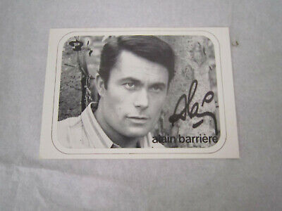 AUTOGRAPHE DEDICACE ALAIN BARRIERE SUR CARTE FAN CLUB BARCLAY DISCOGRAPHIE 