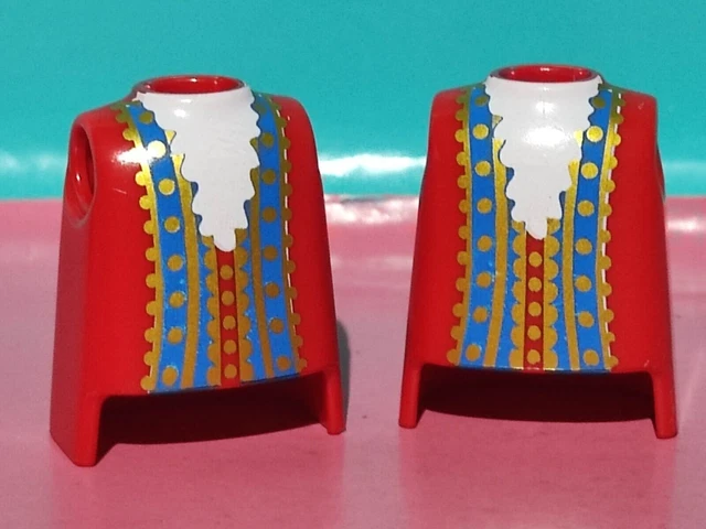 5 Soldats Marine Playmobil - Habits Rouges Garde Française - Occasion
