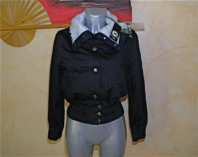 Veste Marine En Velours Et Cuir HIGH USE - Taille 38, Neuf Avec Étiquette (Valeur ~450€)