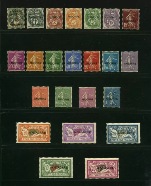 ANDORRE STAMP YVERT N° 1 / 23 " 23 TIMBRES " NEUFS xx LUXE , VALEUR: + DE 2700€