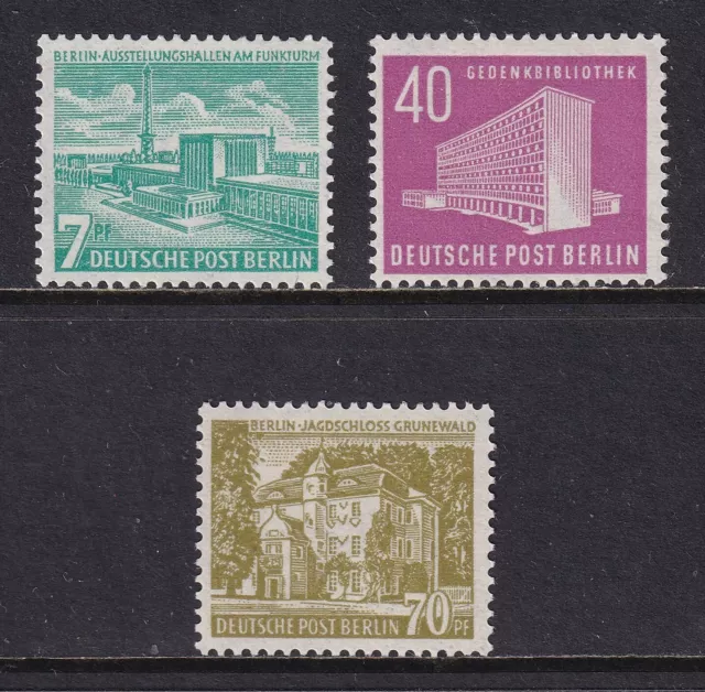 GERMANY 1954 West Berlin Buildings SG B118-B120 MNH/** (CV £185)