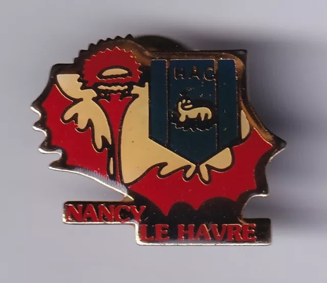 Rare Pins Pin's .. Football Soccer Club Match Nancy 54 - Hac Le Havre 76 ~Fq