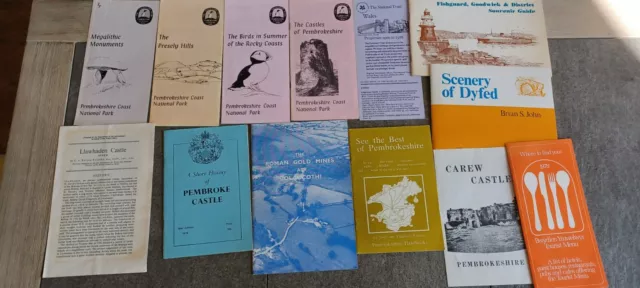 Welsh Vintage Tourist Guides 1970s mainly Pembrokeshire