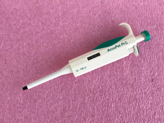 Oxford APs AccuPet Pro Single Channel Manual Pipette Micropipette 10-100 µl