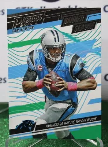 2019 Panini Prestige Cam Newton # Bs-Cn Banner Season Nfl Carolina Panthers Grid