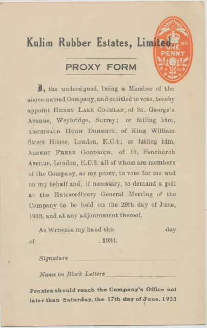 GB 1933, superb unused stamped to order postal stationery postcard King George V 2