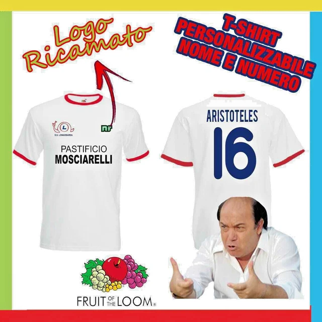 Maglia Da Calcio Longobarda T-Shirt Con Personalizzazione Nome Can� Aristoteles