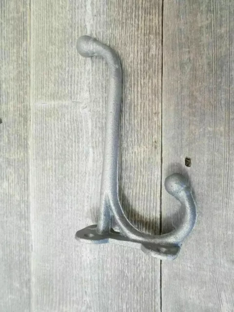 8 Large Harness Hooks Rack Coat Hat Wall Cast Iron Barn Heavy Duty 7 1/2" Long 6