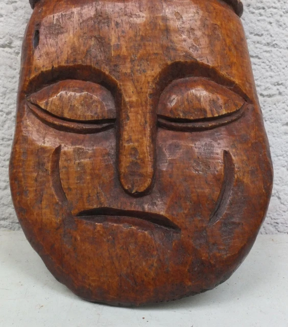 Vintage 1960s, African mask, bone, handmade, 26 cm, possibly bought in Rwanda 2