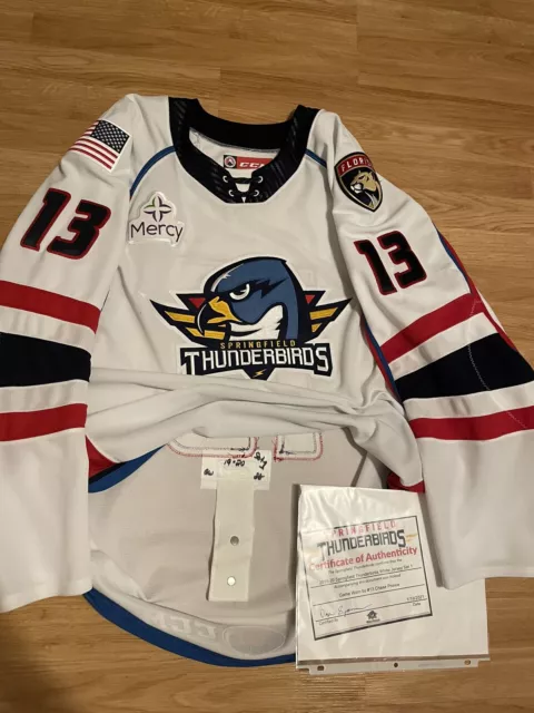 2019-20 Chase Priskie Springfield Thunderbirds Game Worn Jersey – Rookie -  Team Letter