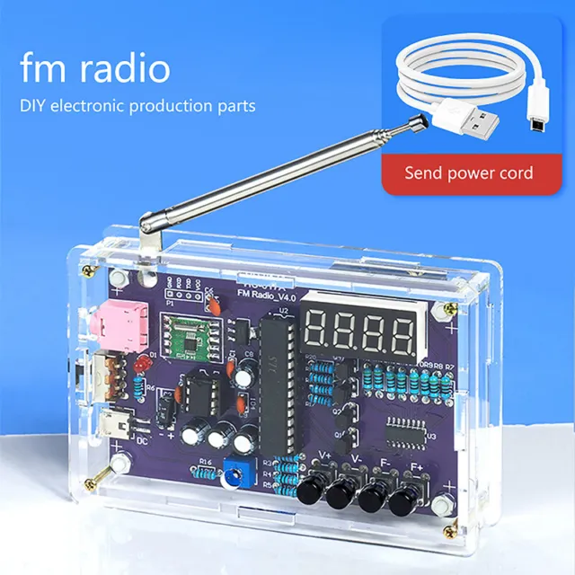 FM radio Assembly Kit Display Teaching Training DIY Production of Welding Par7H