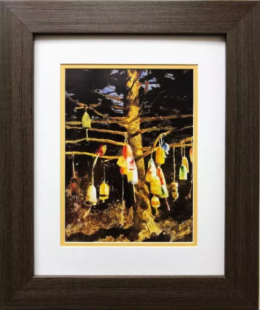 Jamie Wyeth "Buoy Tree '91" CUSTOM FRAMED Art Andrew Americana Nautical