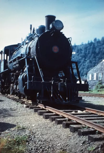Vintage 70s Photo Slide Railroad Steam Locomotive Train #90 Oregon Coast