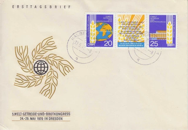 DDR MiNr.: 1575 / 1576  FDC Welt-Getreide- und Brotkongress