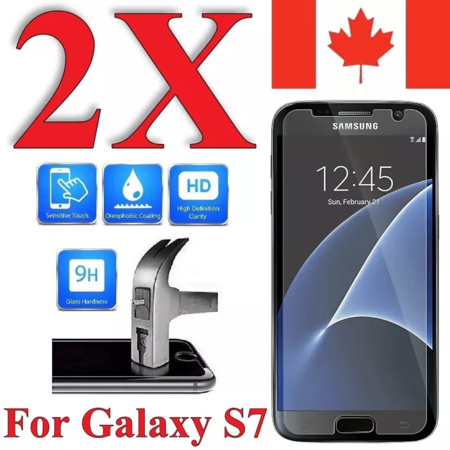 (2 PACK) Premium Screen Protector Cover For Samsung Galaxy S7