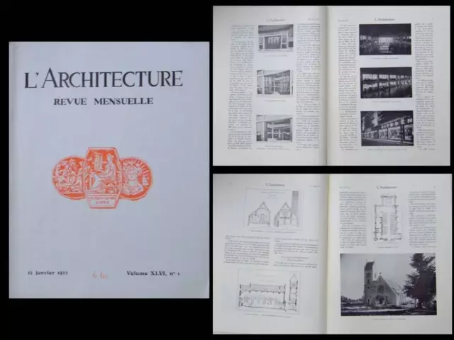 L'ARCHITECTURE 1933 LYON CITROEN, Ravazé, Jean Prouvé, ETIENNE Sallé, BNF PARIS