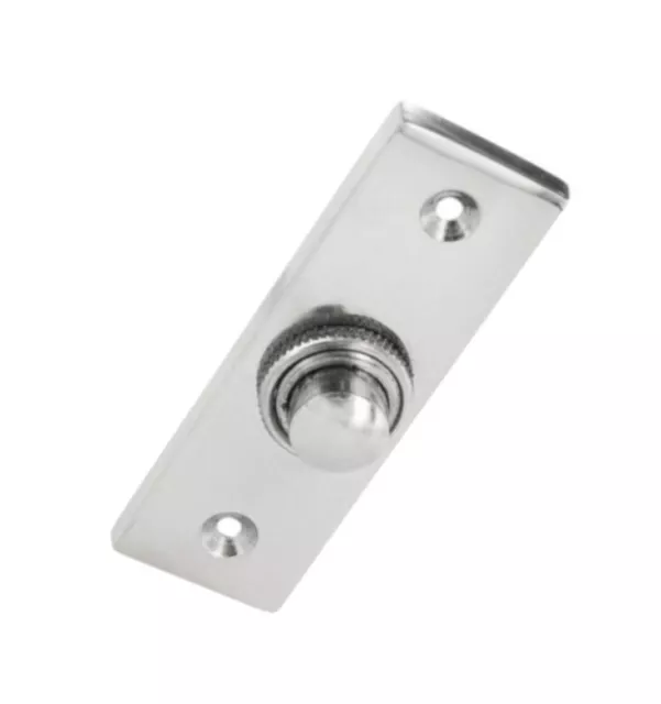 Solid Chrome Door Bell Chime Push Button Press 3