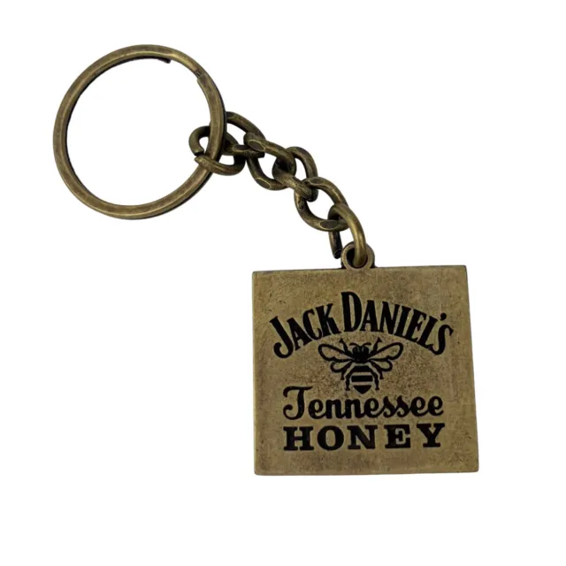 Jack Daniels Old No. 7 Tennessee Honey Bee Whiskey Metal Keychain Key Ring