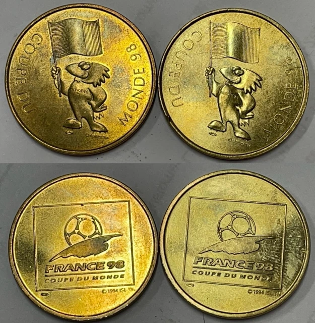 Lot de 2 rares Mdp 1998 FOOTIX non daté - coupe du monde de Football