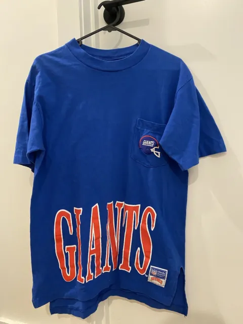 Vintage NFL New York Giants T-Shirt Nutmeg - Made In USA. 90s Rare!