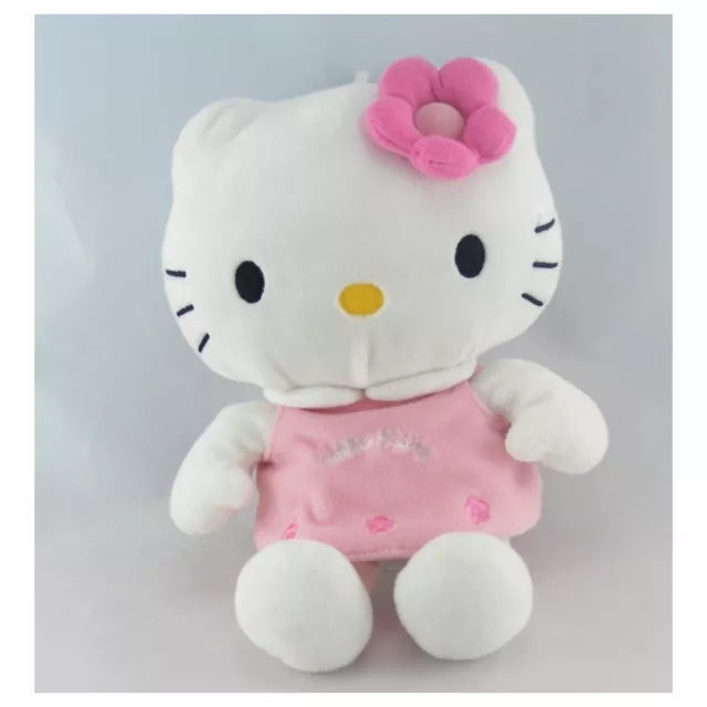 Doudou chat HELLO KITTY robe rose SANRIO LICENSE  - 8139