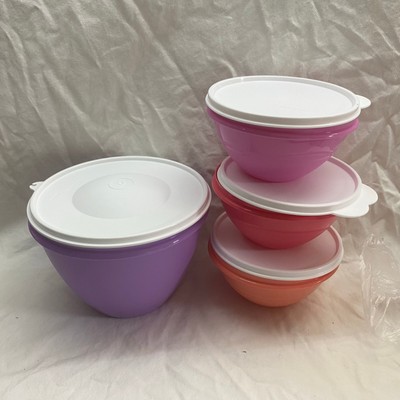 4 pezzi colore: Terracotta Ciotola piccola con coperchio 650 ml Tupperware Combiplus 31561 