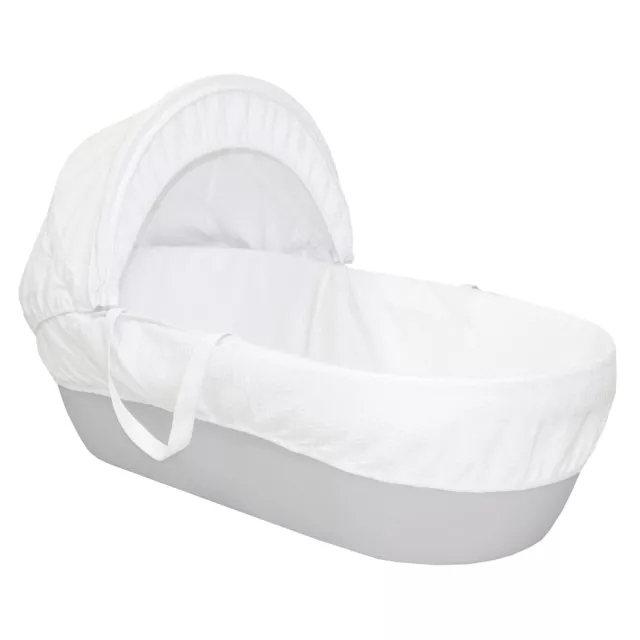 Shnuggle Baby Bedtime Moses Basket / Crib With Mattress - Grey - 0-6 Months