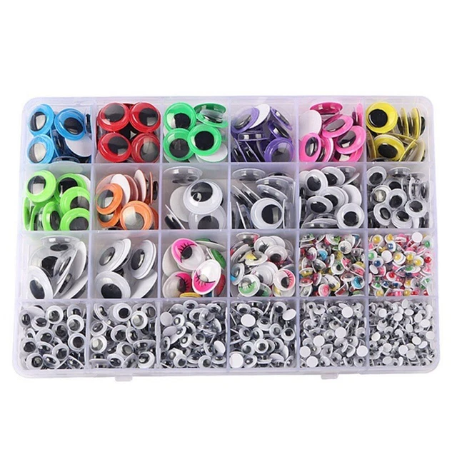 1 Set Colored Shaking Eyes Black White Movable Eyes V9D8