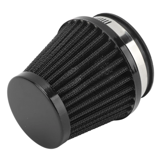 (Nero) Filtro aria universale 50 mm filtro induzione aria grande diametro compatibile